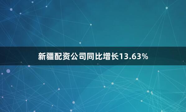 新疆配资公司同比增长13.63%
